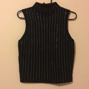 Brunello Cucinelli black sparkly cashmere sweater